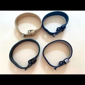 Lot of 4 Reed Krakoff Leather Cuff Bracelets